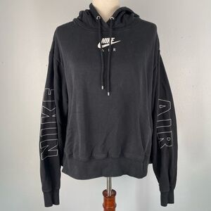 Nike Black Hoodie with White Logo Size 2X EUC